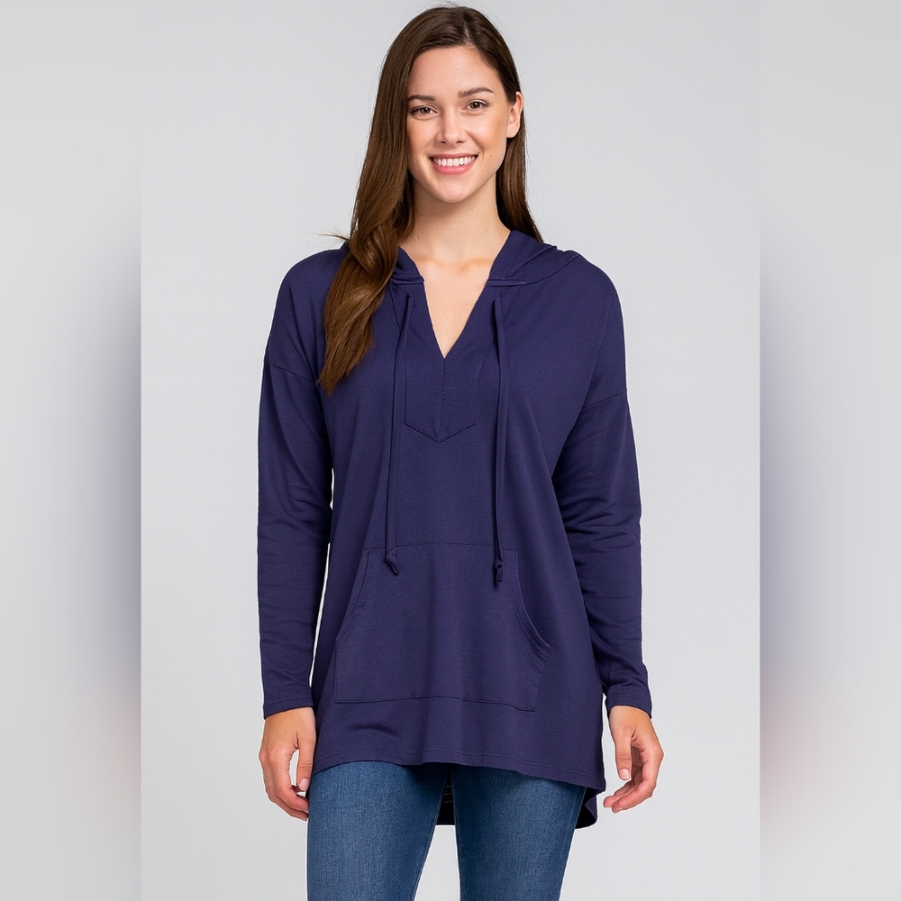 Soft Surroundings New Blue Hoodie Size XS